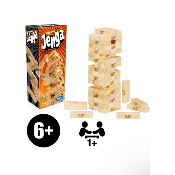 Hasbro Jenga Classic Game with Genuine Hardwood Blocks,Stacking Tower Game - Picture 2 of 6